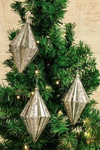 3 Pack Glitter Diamond Hanging Decor, 9x26cm