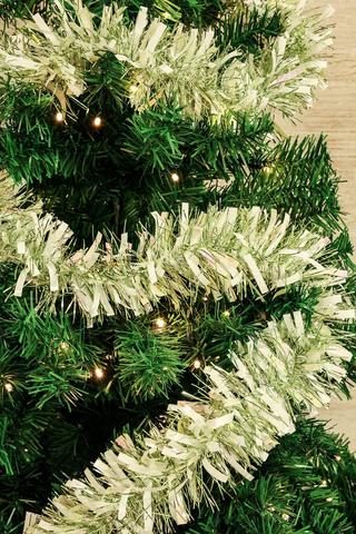 Iridescent Tinsel Garland, 2m