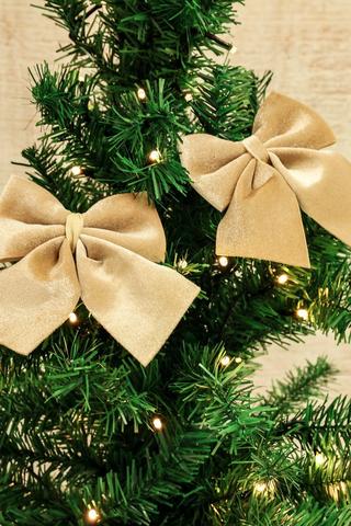 3 Pack Velvet Bow Decor, 9x10cm