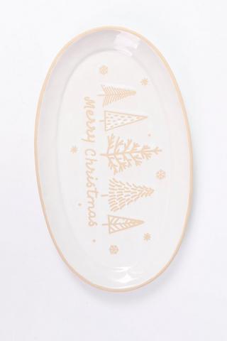 Festive Oval Platter, Medium