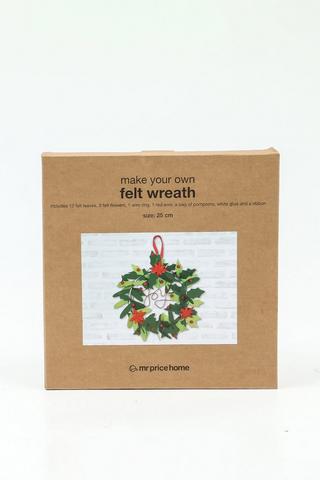 Felt Wreath Diy Kit, 26x26cm