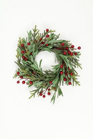Berry Candle Wreath, 38cm