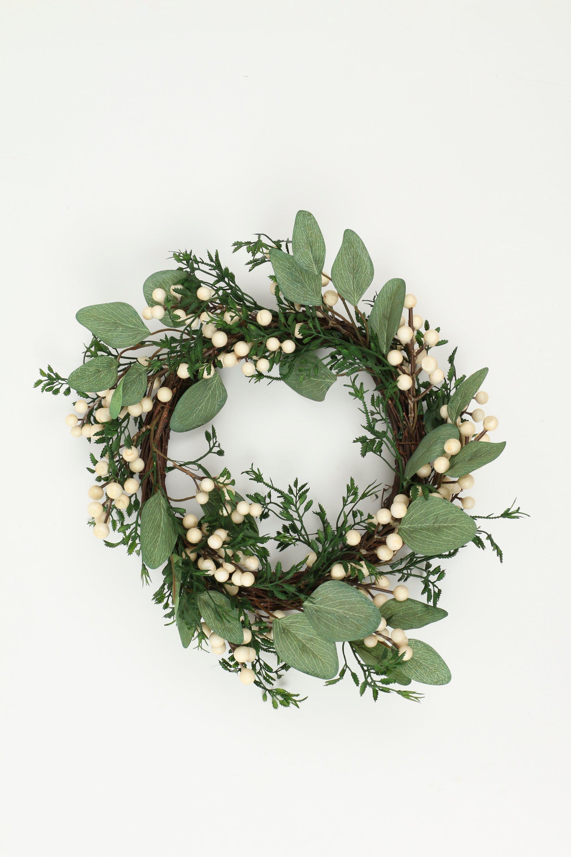 Berry Leaf Wreath, 44cm