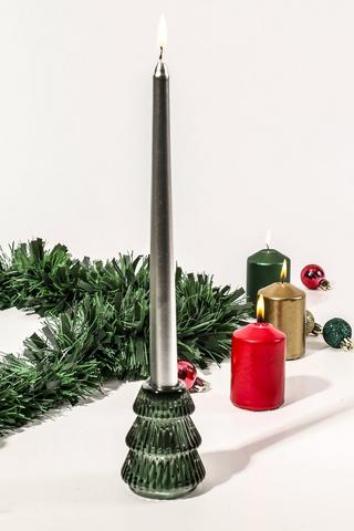 Glass Tree Candle Holder, 6x8cm