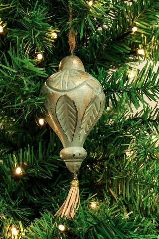 Teardrop Wooden Hanging Decor, 15x30cm