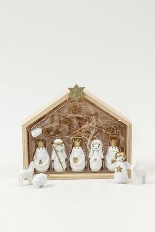 Christmas Nativity Set, 18x16cm