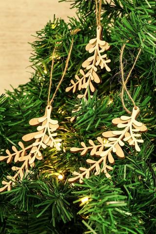 6 Pack Leaf Hanging Decor, 11cm