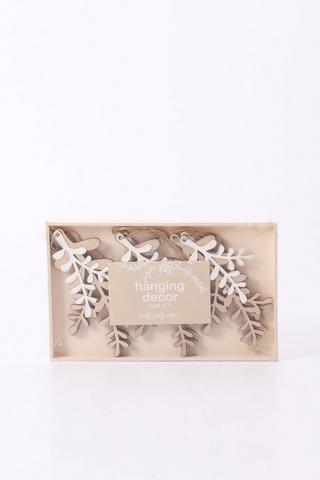 6 Pack Leaf Hanging Decor, 11cm