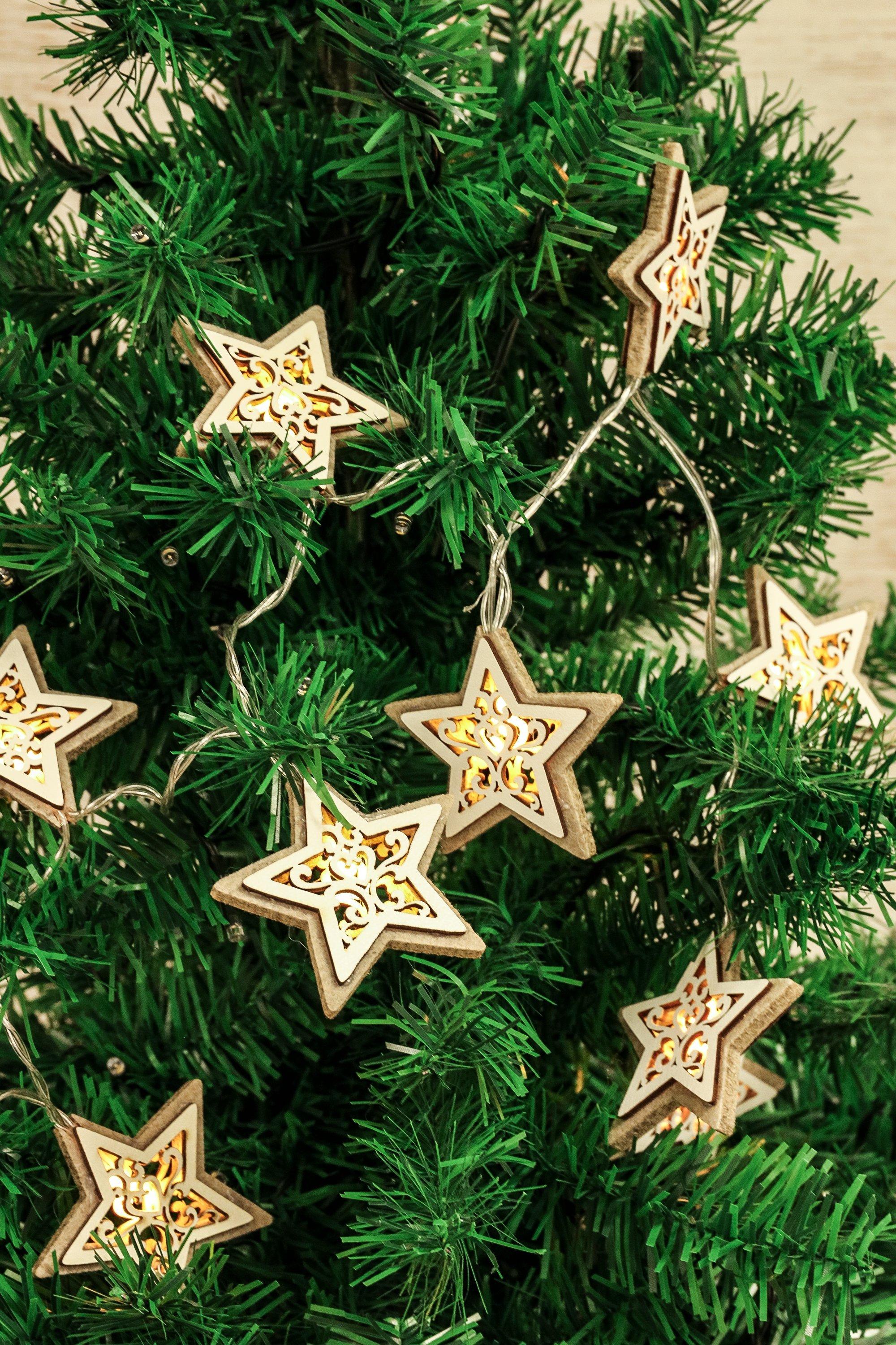 Star Cut String Lights, 1,2m