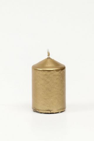 Festive Pillar Candle, 5x8cm