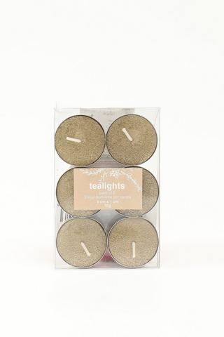 6 Pack Glitter Tealight Candles