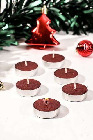 6 Pack Glitter Tealights, 4cm