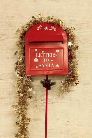Santa Spoke Mailbox, 23x95cm
