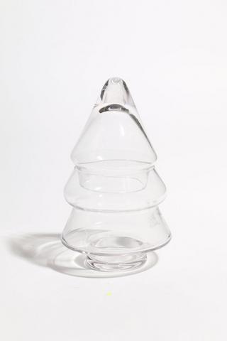 Glass Stackable Festive Tree Jar, 17.5cm