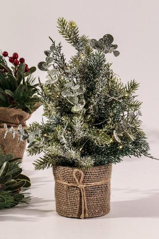 Light Up Basket Tree, 9x30cm