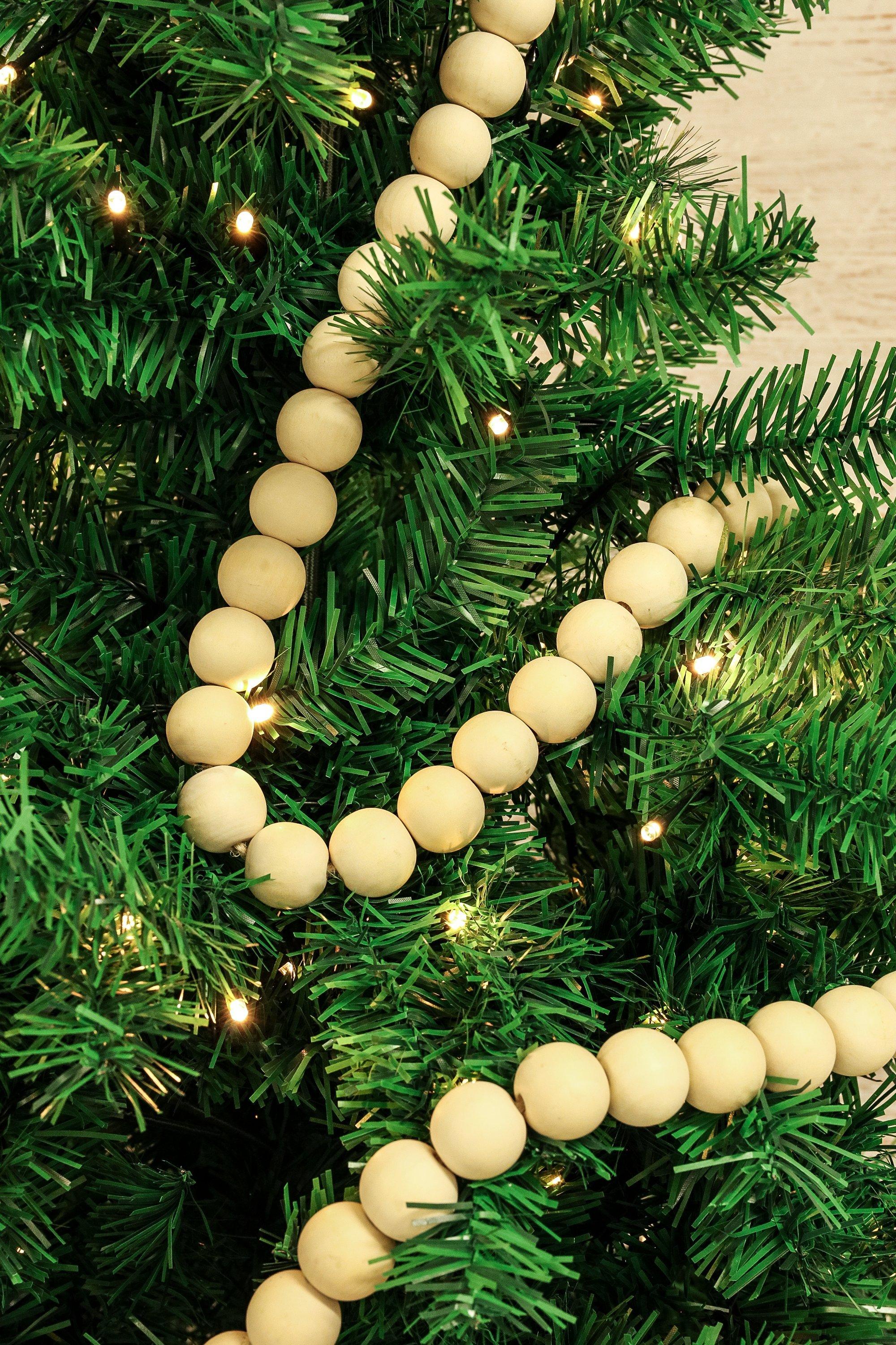 Beaded Wood Garland, 1,8m