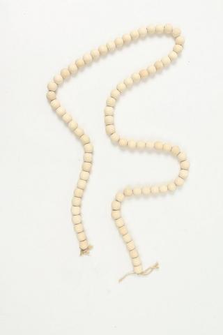 Beaded Wood Garland, 1,8m