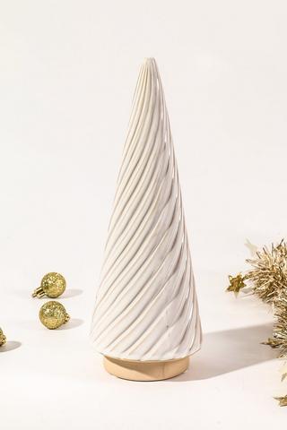 Swirl Ceramic Cone Tree, 12x31cm