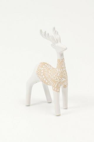 Etched Reindeer Statue, 12x19cm
