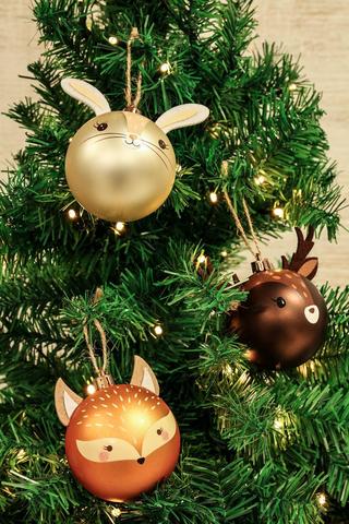 3 Pack Forest Friends Baubles