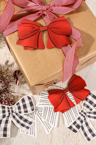 6 Pack Bows Gift Tags