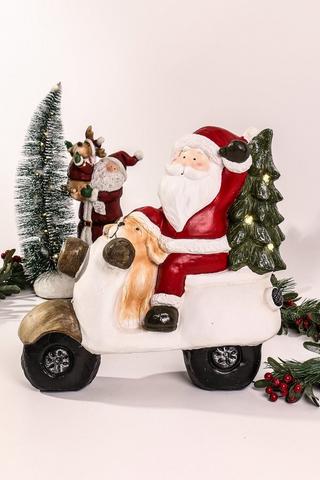 Vespa Santa Led Statue, 40x37cm