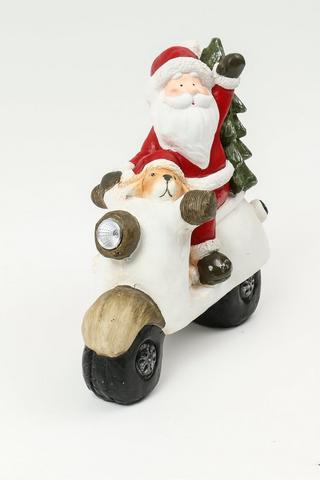 Vespa Santa Led Statue, 40x37cm