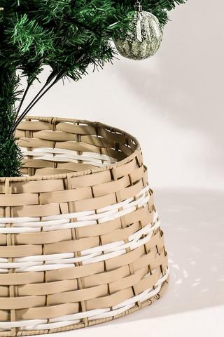 Woven Two Tone Tree Skirt, 55x23cm