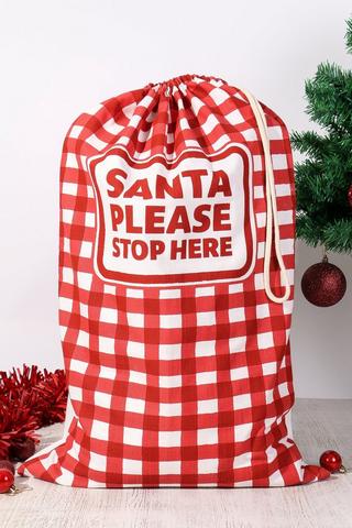Santa Check Sack, 50x80cm