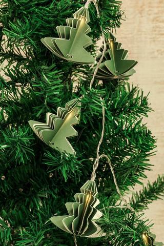 Paper Christmas Tree String Lights, 1,8m