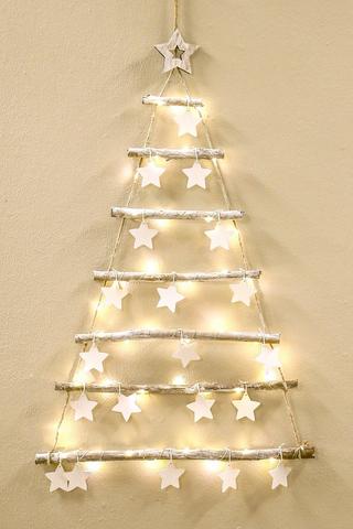 Wall Hanging Light Up Tree, 47x84cm