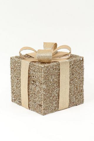 Led Gift Box Decor, 25x23cm