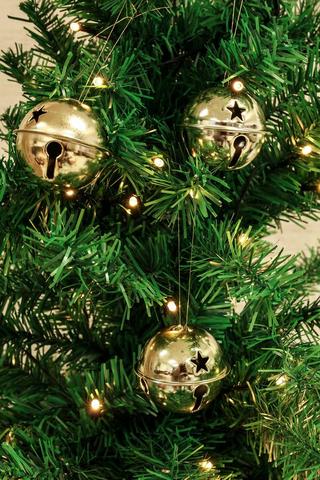 6 Pack Bell Baubles, 6cm