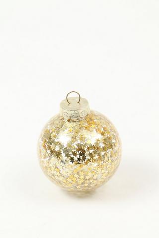 Sparkle Stars Hanging Bauble, 8cm