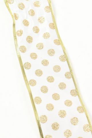 Metallic Dotted Ribbon, 3m