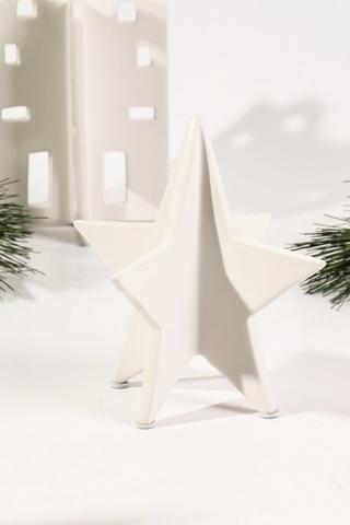 Ceramic Dimension Star Statue, 14x15cm
