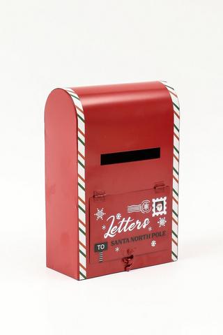 Santa Metal Mailbox, 17x25cm