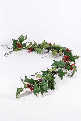 Holly Berry Garland, 150cm