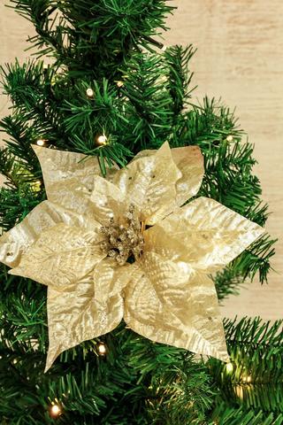 Poinsettia Tree Clip, 26cm