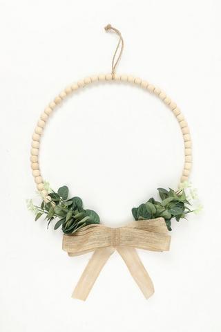 Bow Beaded Wreath, 40cm