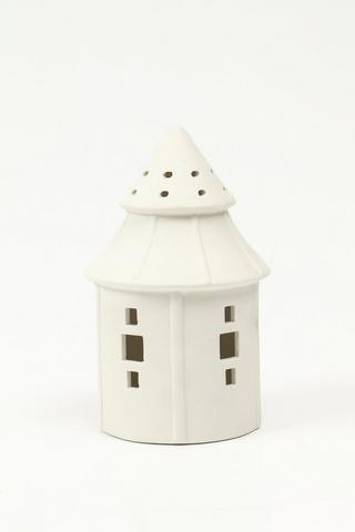 Ceramic Led Round House, 10x15cm