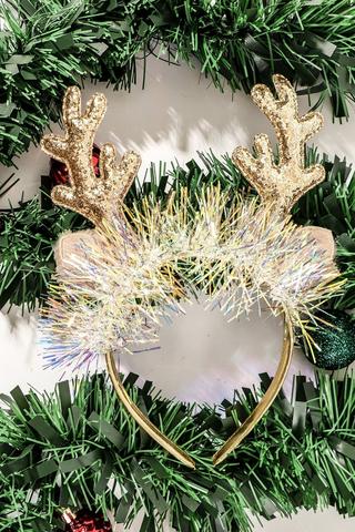 Deer Tinsel Head Band, 25x20cm