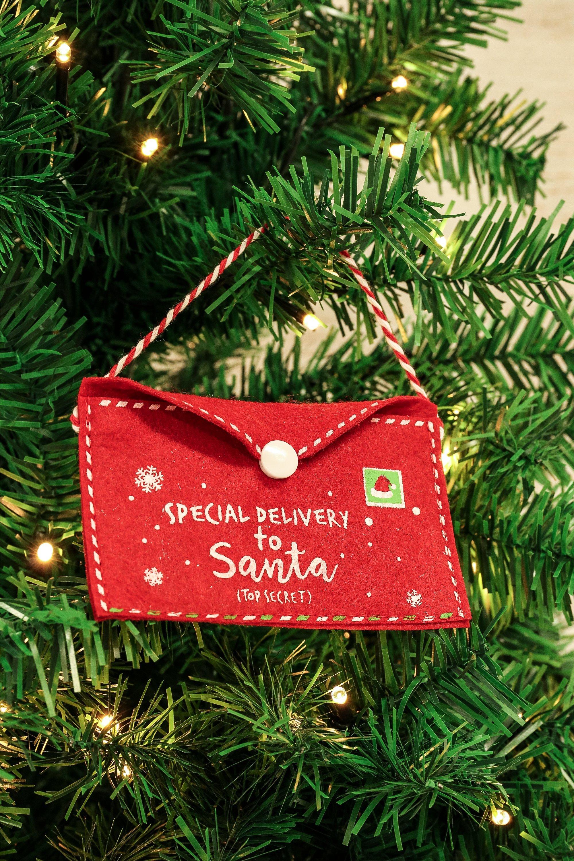 Felt Santa Letter Hanging Decor, 12cm