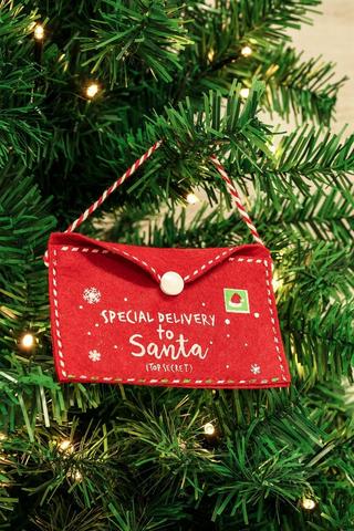 Felt Santa Letter Hanging Decor, 12cm