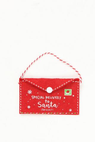 Felt Santa Letter Hanging Decor, 12cm