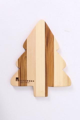 Festive Tree Wooden Server, Medium