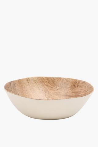 Wood And Melamine Salad Bowl