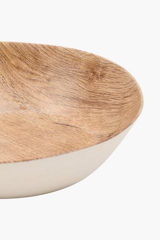 Wood And Melamine Salad Bowl