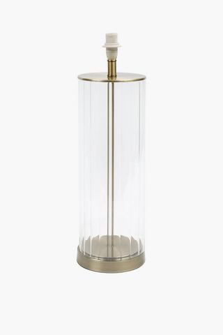 Glass Fluted Lamp Base, E14