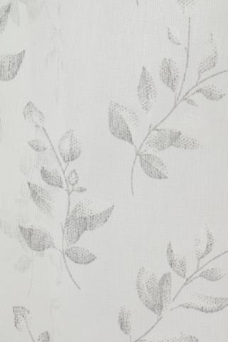 Sheer Printed Vine Leaf Taped Curtain, 230x218cm